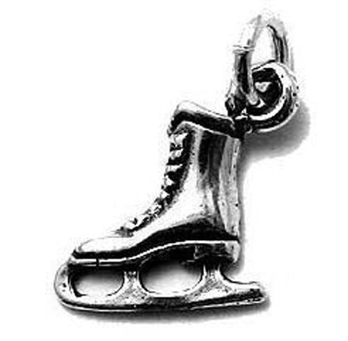 Ice Skate Charm in Sterling Silver