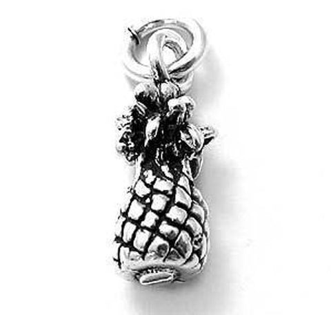 Pineapple Charm in 3D. Sterling Silver