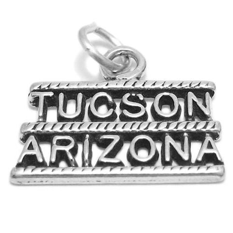 Tucson Arizona Charm in Sterling Silver