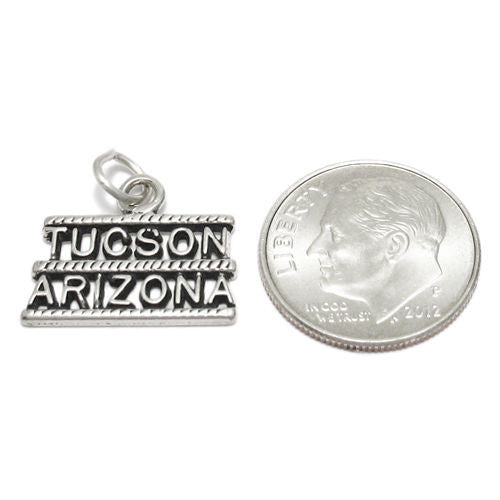 Tucson Arizona Charm in Sterling Silver