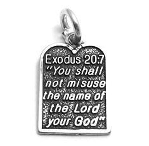 Commandment #3 Charm in Sterling Silver