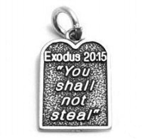 Commandment #8 Charm in Sterling Silver