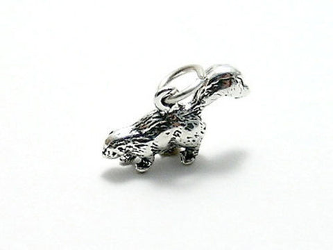 Skunk Charm in 3D Sterling Silver.