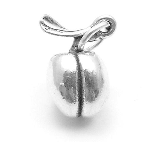 Peach Charm in 3D. Sterling Silver