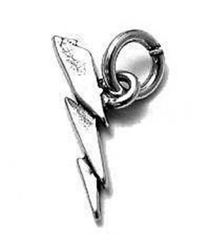 Lightning Bolt Charm. Sterling Silver