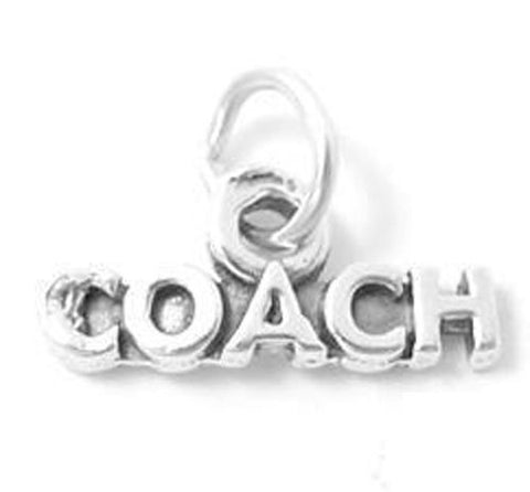 "Coach" Charm in Sterling Silver