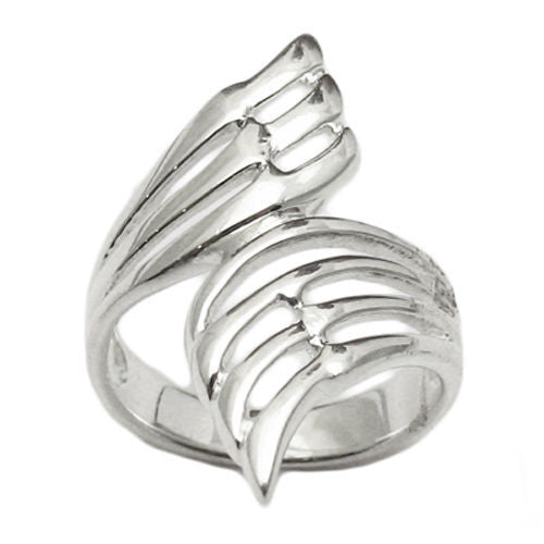 Dazzling Wings Wrap Ring in Sterling Silver.