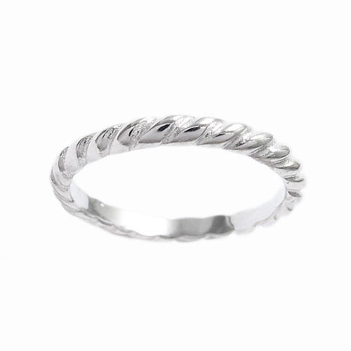 Twisted rope band ring in sterling silver for baby or child. Wholesale Sterling Silver Rings. Alternate.