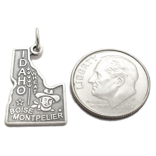 Idaho State Charm in Sterling Silver