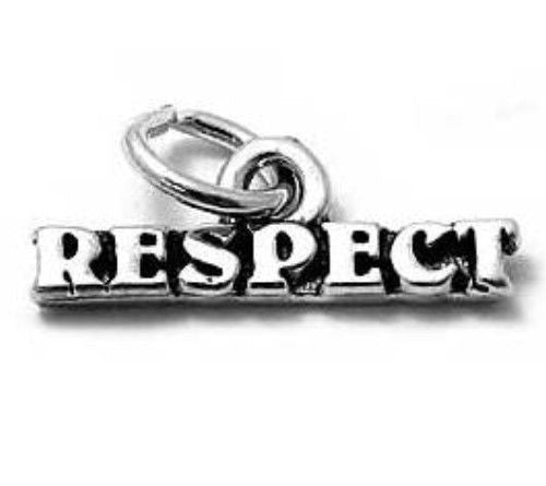 "Respect" Charm in Sterling Silver