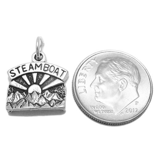 Steamboat Springs, Colorado Charm in Sterling Silver