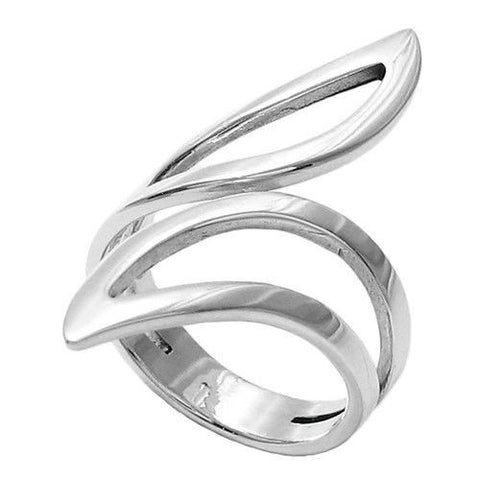 Elegant and Beautiful Stylized Wings Silhouette Ring. Wholesale Sterling Silver Rings. Main photo.
