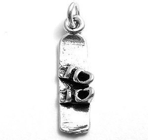 Snowboard Charm in Sterling Silver