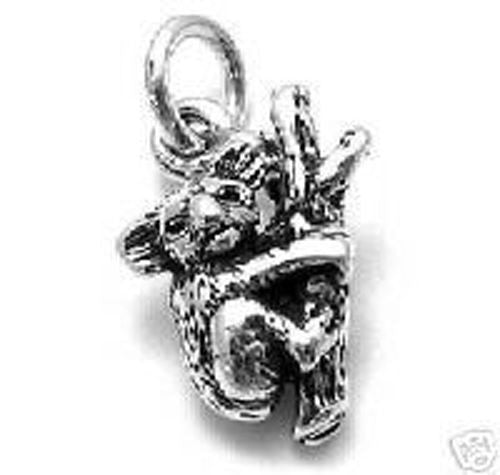 Koala Bear Charm in 3D. Sterling Silver.