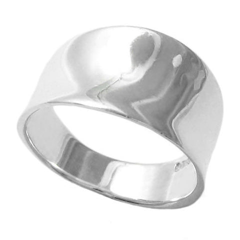 Classic inverted cigar band ring in sterling silver. Wholesale Sterling Silver Rings.