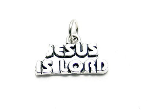 "Jesus is Lord" Charm in Sterling Silver