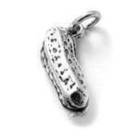 Peanut Charm in 3D. Sterling Silver