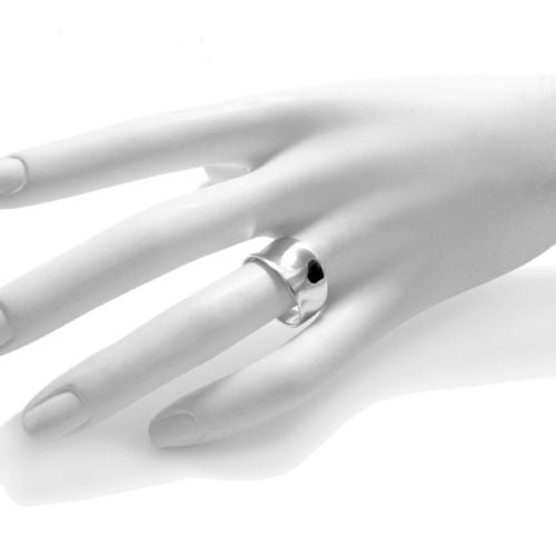Classic inverted cigar band ring in sterling silver. Wholesale Sterling Silver Rings. On hand.