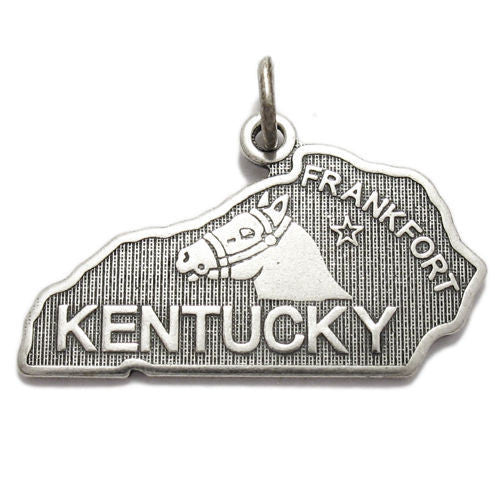 Kentucky State Charm in Sterling Silver