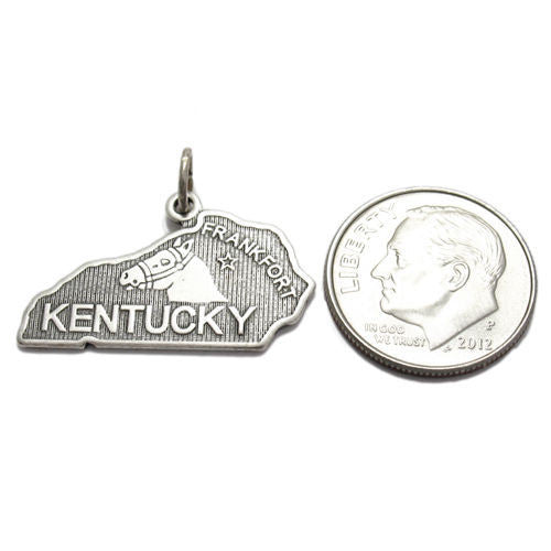 Kentucky State Charm in Sterling Silver
