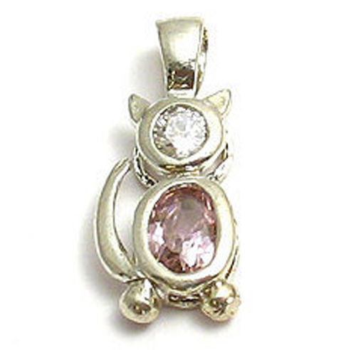 Colorful birthstone charms of a cat for charm bracelet or necklace. Wholesale Sterling Silver Charms. June.