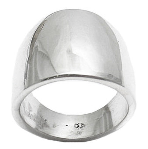 Classic Polished Domed Cigar Band Ring. Wholesale Sterling Silver Rings. Main Photo.