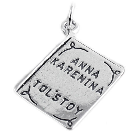 "Anna Karenina by Tolstoy" Book Charm. Sterling Silver