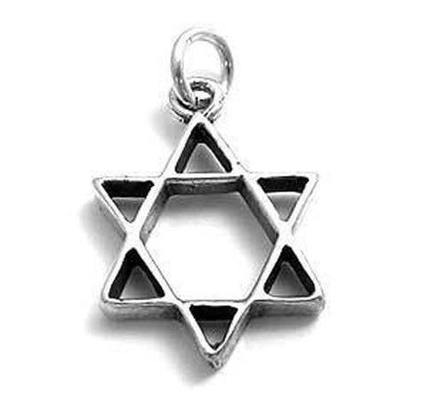 Star of David Charm in Cutout Sterling Silver
