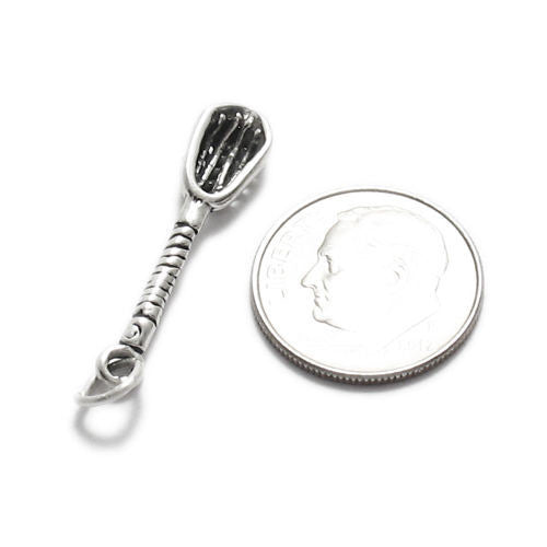 Lacrosse Stick Charm in Sterling Silver