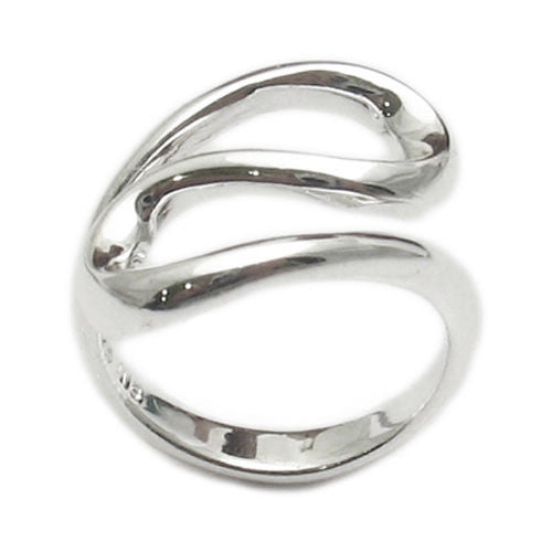 Beautifully sculpted ring with elegant free-flowing curves. Wholesale Sterling Silver Rings. Main photo.