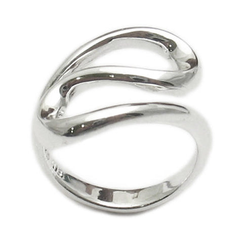 Beautifully sculpted ring with elegant free-flowing curves. Wholesale Sterling Silver Rings. Main photo.