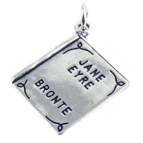 "Jane Eyre by Brontë" Book Charm. Sterling Silver
