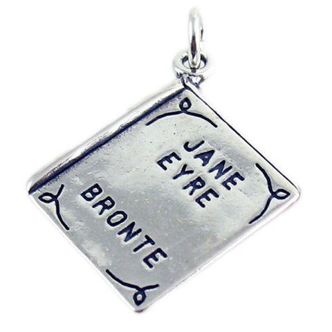 "Jane Eyre by Brontë" Book Charm. Sterling Silver