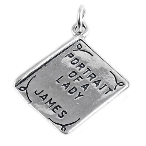 "Portrait of a Lady by James" Book Charm. Sterling Silver