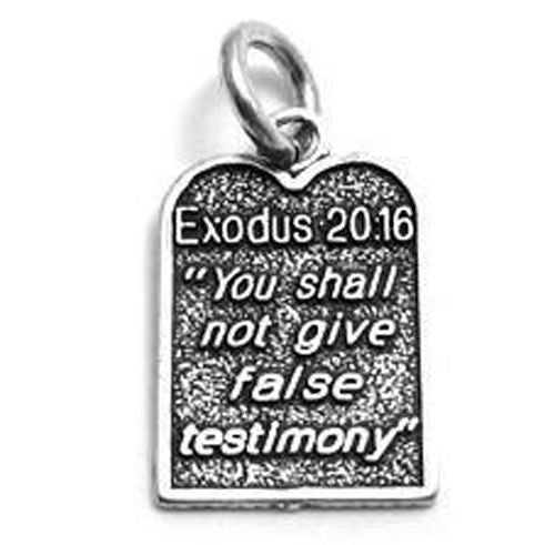 Commandment #9 Charm in Sterling Silver
