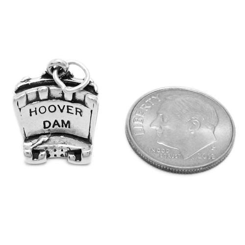 Hoover Dam National Landmark Charm in Sterling Silver