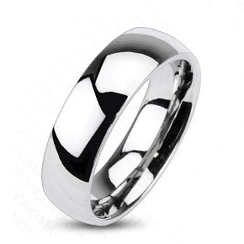 Plain Wedding Band in Titanium 6mm