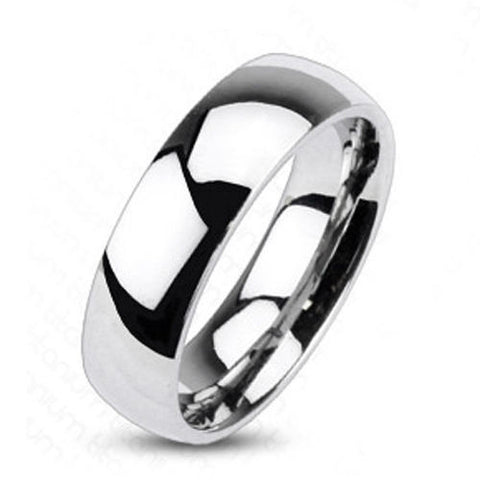 Plain Wedding Band in Titanium 6mm