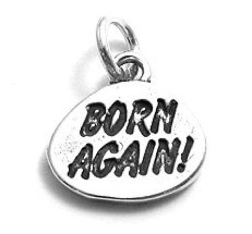 "Born Again" Charm in Sterling Silver