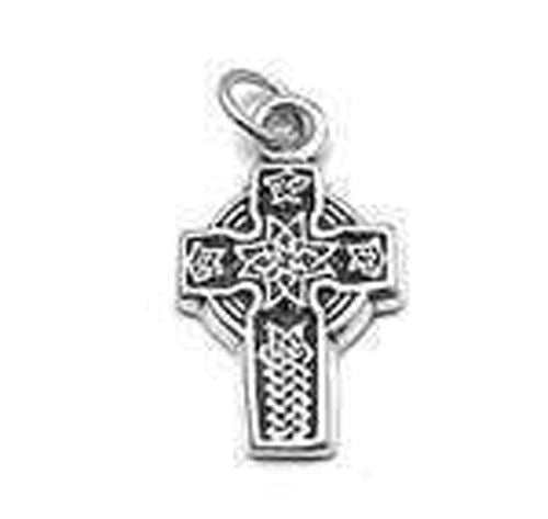 Glorious Ornate Cross Charm in Sterling Silver