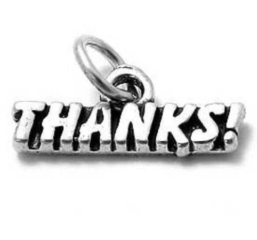 "Thanks!" Charm in Sterling Silver