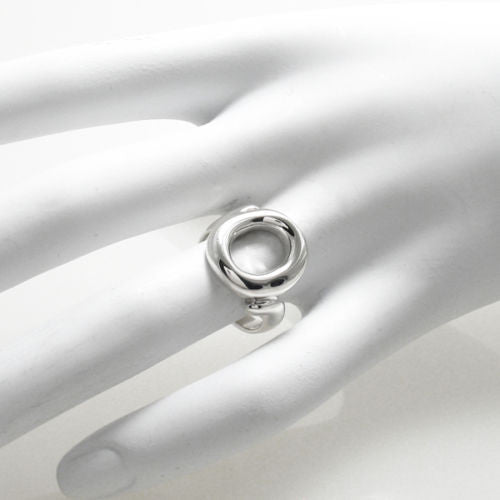 Elegant Oval Frame Ring in Sterling Silver. Wholesale Sterling Silver Rings. On hand.