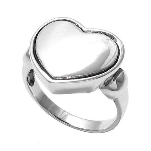 Adorable simple heart in a heart ring. Wholesale sterling silver rings. Main photo.