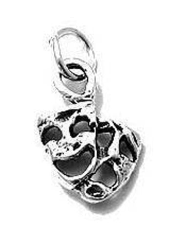 Comedy & Tragedy Masks Charm in Sterling Silver