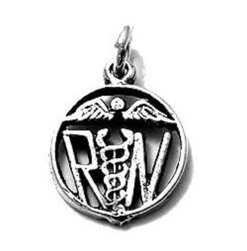 Registered Nurse (RN) Charm in Sterling Silver