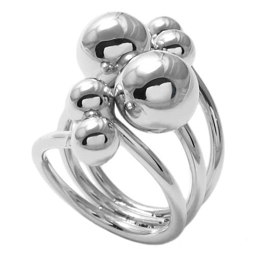 Retro chic ring style that evokes art deco memories. Wholesale Sterling Silver Rings. Main photo.