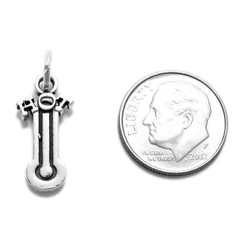 "Hot" Thermometer Charm in Sterling Silver