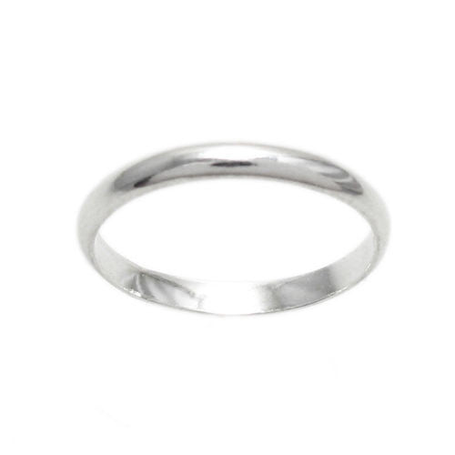 Plain 2mm band ring for a small child or baby. Wholesale Sterling Silver Ring.