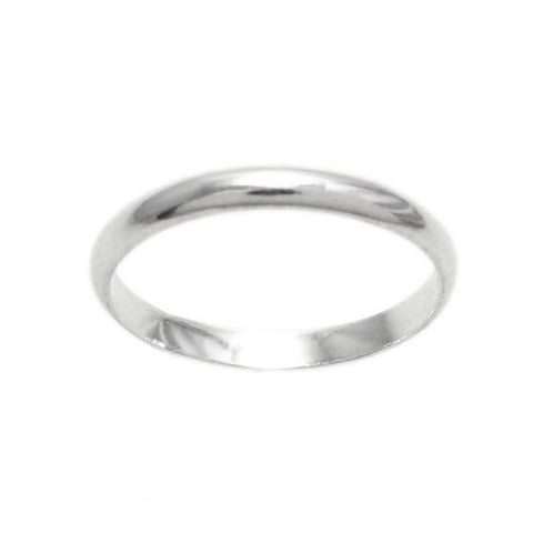 Plain 2mm band ring for a small child or baby. Wholesale Sterling Silver Ring.