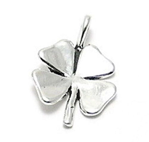 Four-Leaf Clover Charm. Sterling Silver